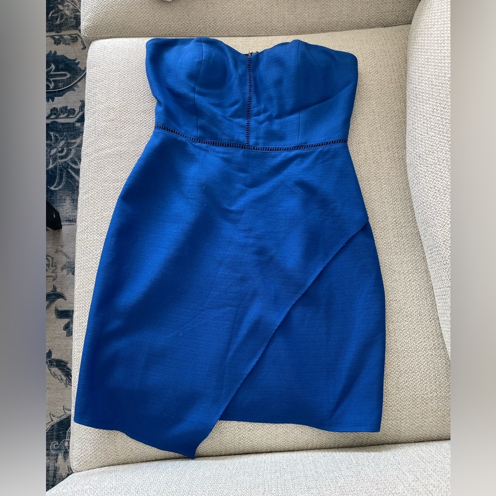Blue Adelyn Rae strapless medium dress